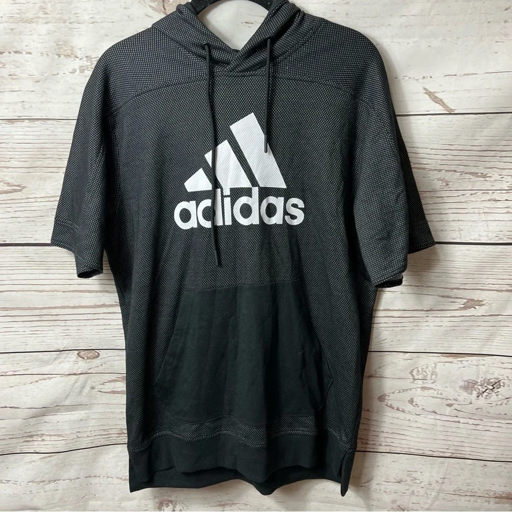 NWT Adidas Short Sleeve Hooded Sweatshirt